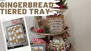 3 **NEW** CHRISTMAS GINGERBREAD DIY DOLLAR TREE DIYS WINTER TIERED TRAY CHRISTMAS ORNAMENTS CRAFTS