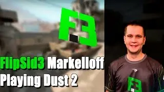 FlipSid3 Markeloff playing CS:GO MM with CeH9 on Dust 2 (twitch stream) (RUS)