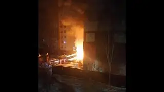 Пожар на стройплощадке точечной застройки ЖК «Енисей» | #красноярская132