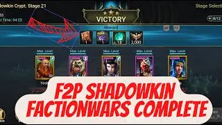 F2P SHADOWKIN Faction Wars COMPLETED | Guide & Champion Builds | RAID: Shadow Legends