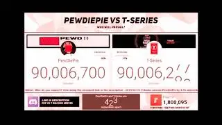 PewDiePie was about to be overtaken by T-Series but pewd won