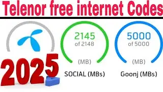 Telenor sim free internet codes | new telenor 2022 free internet Codes | telenor free mb codes