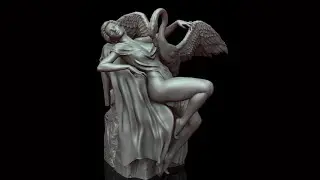 woman and  swan