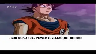 Dragon Ball Super Power Levels HD (Part 1)