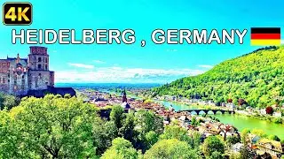 Heidelberg Germany Walking tour 4K - A Visual Feast of Historic Landmarks and Natural Beauty
