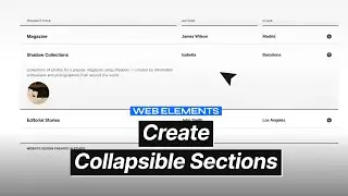 Create Collapsible Sections