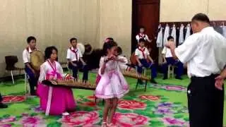 North Korea children orchestra practice at Mangyongdae Schoolchildren's Palace