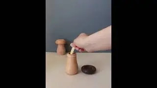 Mushroom Toothpick Dispenser Walnut+Beech Toothpick Holder Novel Cute Toothpick Organizer