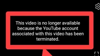 This video is no longer available because the YouTube account associated with this video has been.