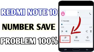 Redmi Note 10 Pro Max Phone Contact Save problem // How To Save Number On Redmi
