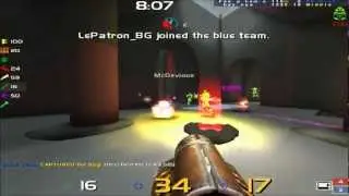 Quake Live 1-flag CTF capture - teleport railgun-frag
