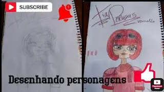 Desenhando personagens - tema : 🄲🄰🅁🄸🄽🄷🄰 🄳🄴 🄰🄽🄹🄾 ( tia perucas)