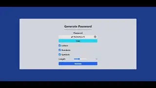 Password Generator Svelte - Speed Code