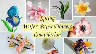 Wafer Paper Spring Flowers Compilation