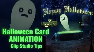 Halloween card animation | Clip studio paint Ex tutorial