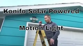 Konifo LED Flood Lights Solar Powered Motion Lights IP65 Waterproof - 4 Lighting Heads