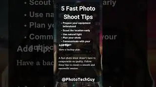 5 Fast Photo Shoot Tips! #shorts