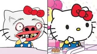 Hello Kitty and Friends - Kuromi's Bad Day Drawing Meme | Kuromi, My Melody, Hello Kitty Super Cute
