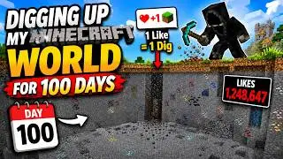 I dug up my minecraft world for 100 days - #1