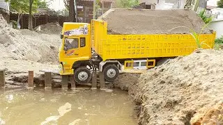 Xe Tải Hạng Nặng Chở Cát Quá Tải, Xe Ô Tô Ben 4 Chân Trung Quốc Siêu Trường Siêu Trọng, Xe Đồ Chơi
