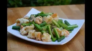 Shrimp with Asparagus & Mushrooms Recipe Tutorial Vol. 44