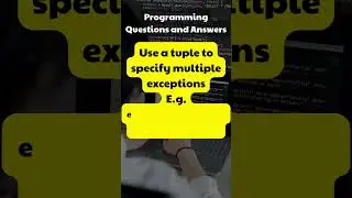 Python Exception Handling: Catch Multiple Errors in One Block! @pgcproject 