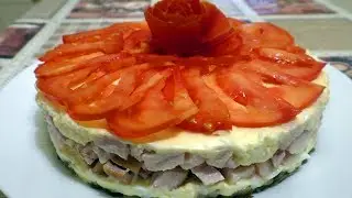 Salad FAVORITE HUSBAND. Very tasty! Olivier and Fur Coat nervously stand aside