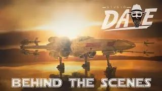 A Toy Photographer flies an X-Wing at Sunrise | Star Wars