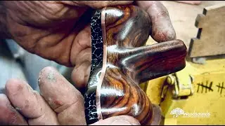 Pale Moon Ebony! Ep.7 Creating the Mouthpiece pt.2.  Making a DOUBLE Native Flute!