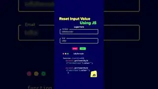 how to reset input form using javascript to blank the form input #css #sqlquestions #coding #htmlcss