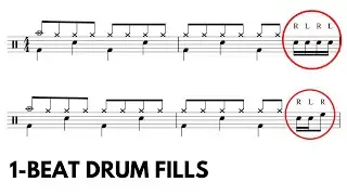 1-Beat Drum Fills | Interactive Drum Kit Exercise