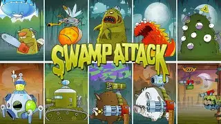 Swamp Attack ALL Level BOSS Monsters Battles #swampattack