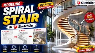 Modeling Spiral Stair in SketchUp | SketchUp Tutorial