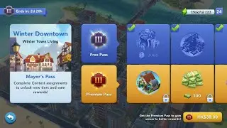 SimCity BuildIt Winter Downtown Update