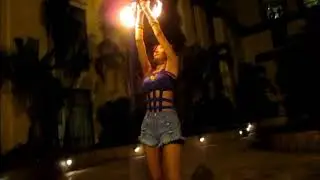 Sexy Fire Dancing  is an art with Fire Poi and Beautiful Dancers