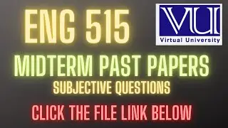 ENG 515| midterm past papers  |short notes|| 2023#vu #creative