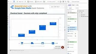 Waterfall chart with Google Data Studio basic features - Configuration review
