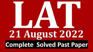 Lat Solved Paper 21 August 2022 |Law Admission Test 21 August 2022  |PART 2  |Studygroup786