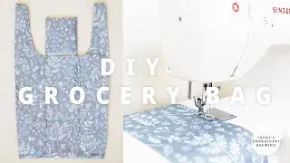 How to Make Shopping Bags that Fold into a Pouch, Reusable Foldable Grocery Bags Pattern