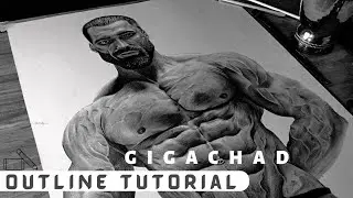 Gigachad Pencil Sketch Drawing