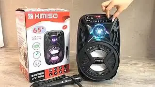 Новинка! Блютуз колонка Kimiso з караоке та диско-кулею +Світломузика!