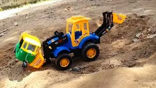 Tata Truck and Auto Rickshaw Accident Pit Pulling Out Jcb |Dskids toy @cstoy