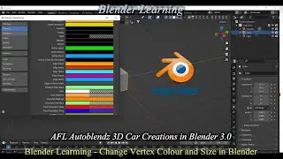 Blender Learning - How to Change Vertex Colour and Size in Blender 3.0