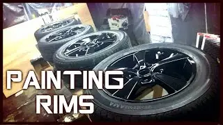 Black Rim Job - Painting Rims + LEDs Mazda 3 VLOG