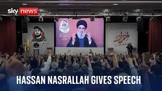 Hezbollah leader Hassan Nasrallah gives speech a week on from killing of Fouad Shukur
