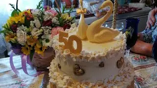 Салют на золотую свадьбу родителям.