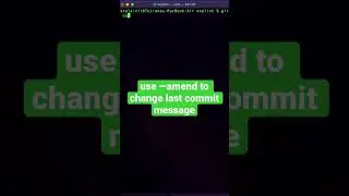 Use —amend to change commit message #learngit #git #coding