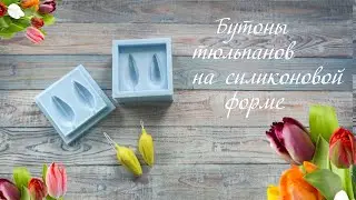 Бутоны тюльпанов на силиконовой форме.