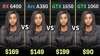 Intel Arc A380 vs GTX 1650 vs GTX 1060 vs RX 6400 | Real Benchmark | Test in 10 Games | 1080p