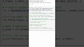 Random Forest Example in Python